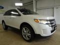 2012 White Platinum Metallic Tri-Coat Ford Edge Limited  photo #3