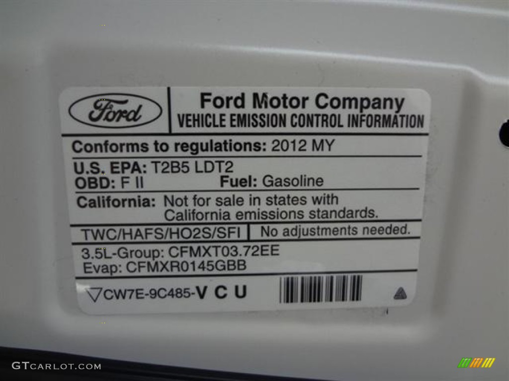 2012 Edge Limited - White Platinum Metallic Tri-Coat / Charcoal Black photo #23