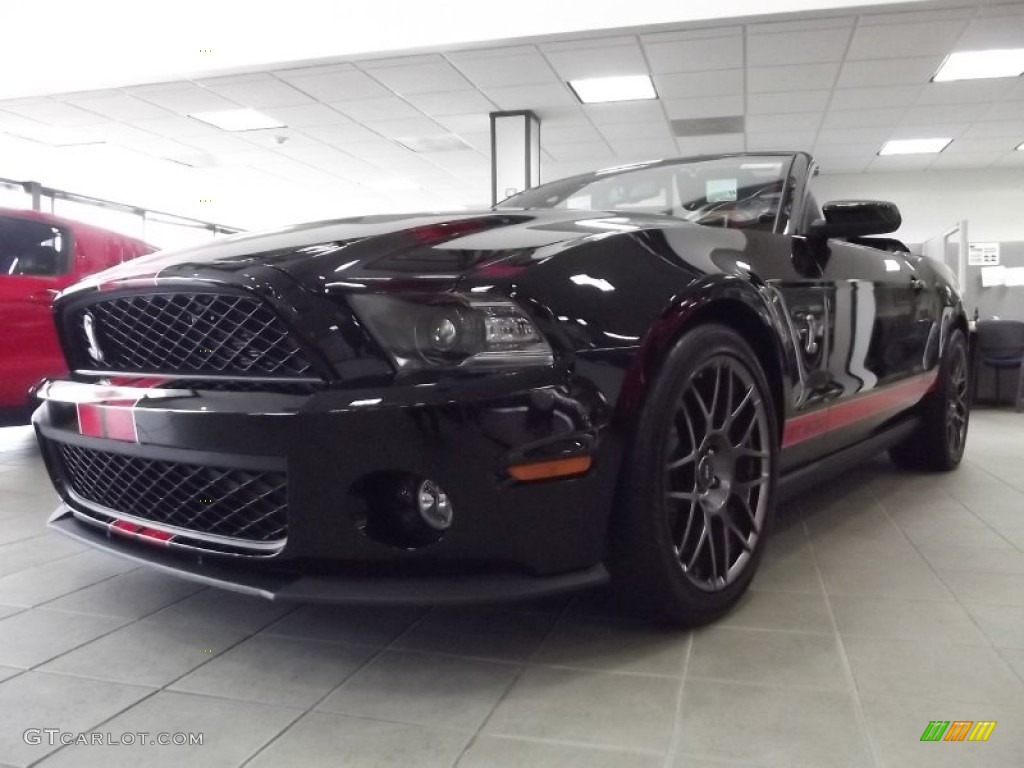 2012 Mustang Shelby GT500 SVT Performance Package Convertible - Black / Charcoal Black/Red photo #5