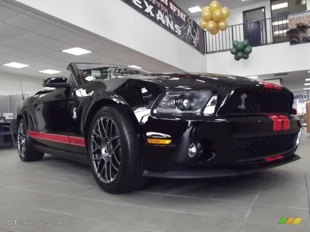 Black 2012 Ford Mustang Shelby GT500 SVT Performance Package Convertible Exterior Photo #58266595