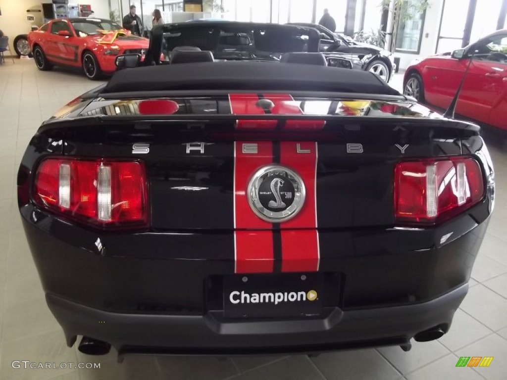 2012 Mustang Shelby GT500 SVT Performance Package Convertible - Black / Charcoal Black/Red photo #7