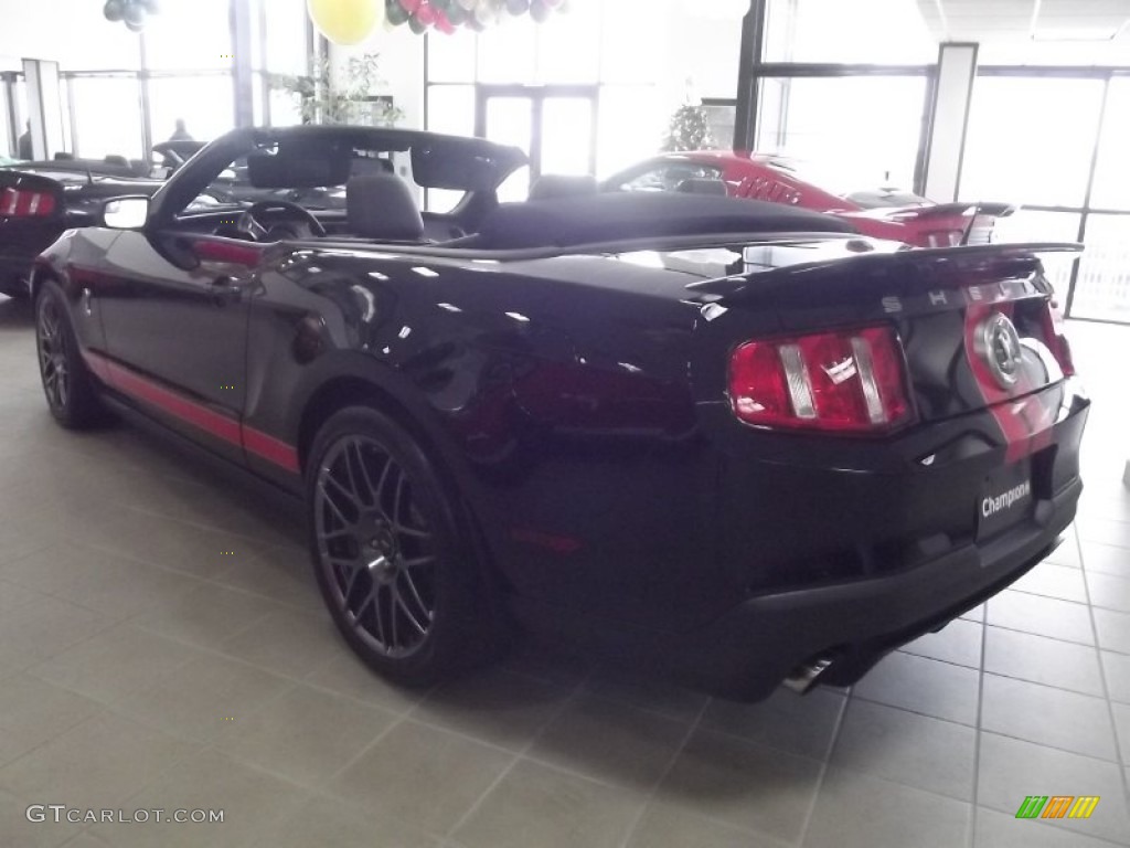 2012 Mustang Shelby GT500 SVT Performance Package Convertible - Black / Charcoal Black/Red photo #9