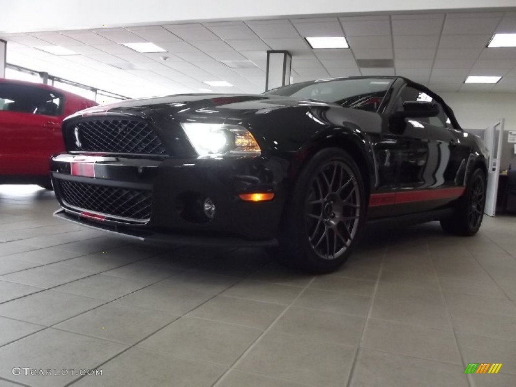 2012 Mustang Shelby GT500 SVT Performance Package Convertible - Black / Charcoal Black/Red photo #10