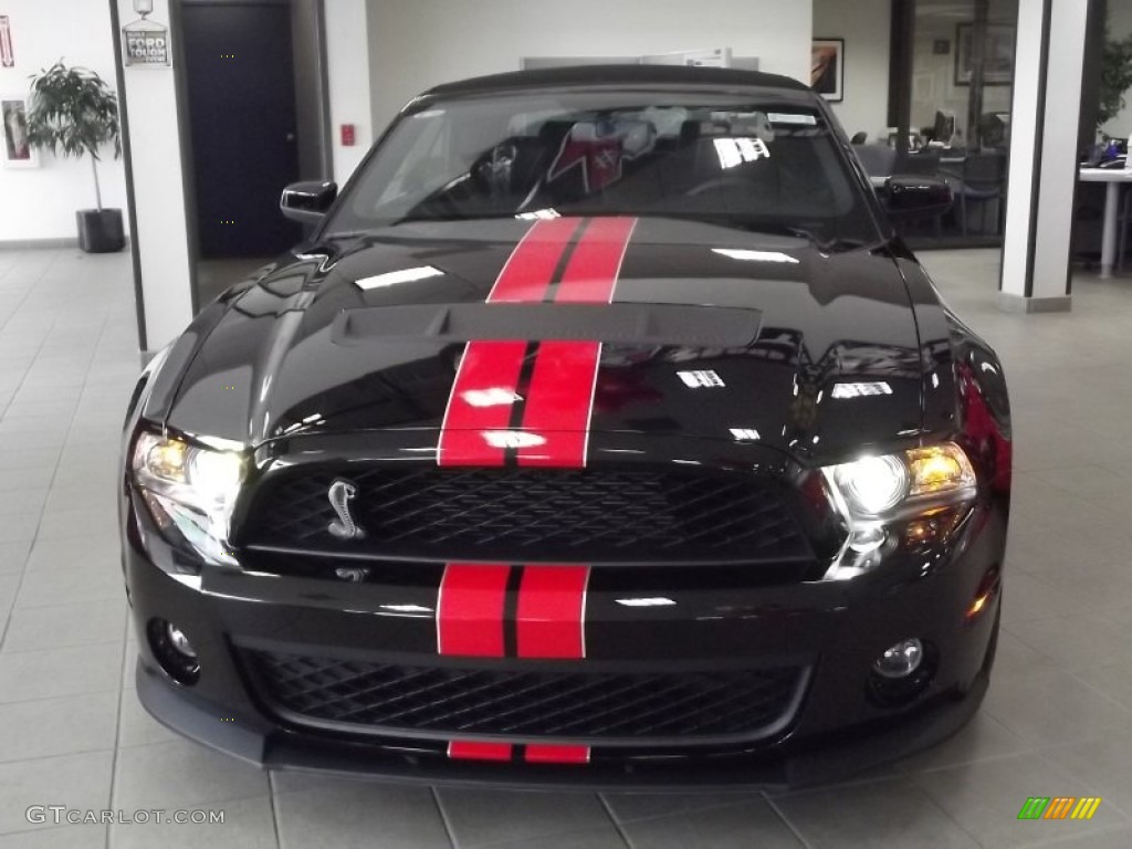 Black 2012 Ford Mustang Shelby GT500 SVT Performance Package Convertible Exterior Photo #58266640