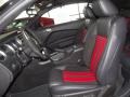 Charcoal Black/Red 2012 Ford Mustang Shelby GT500 SVT Performance Package Convertible Interior Color