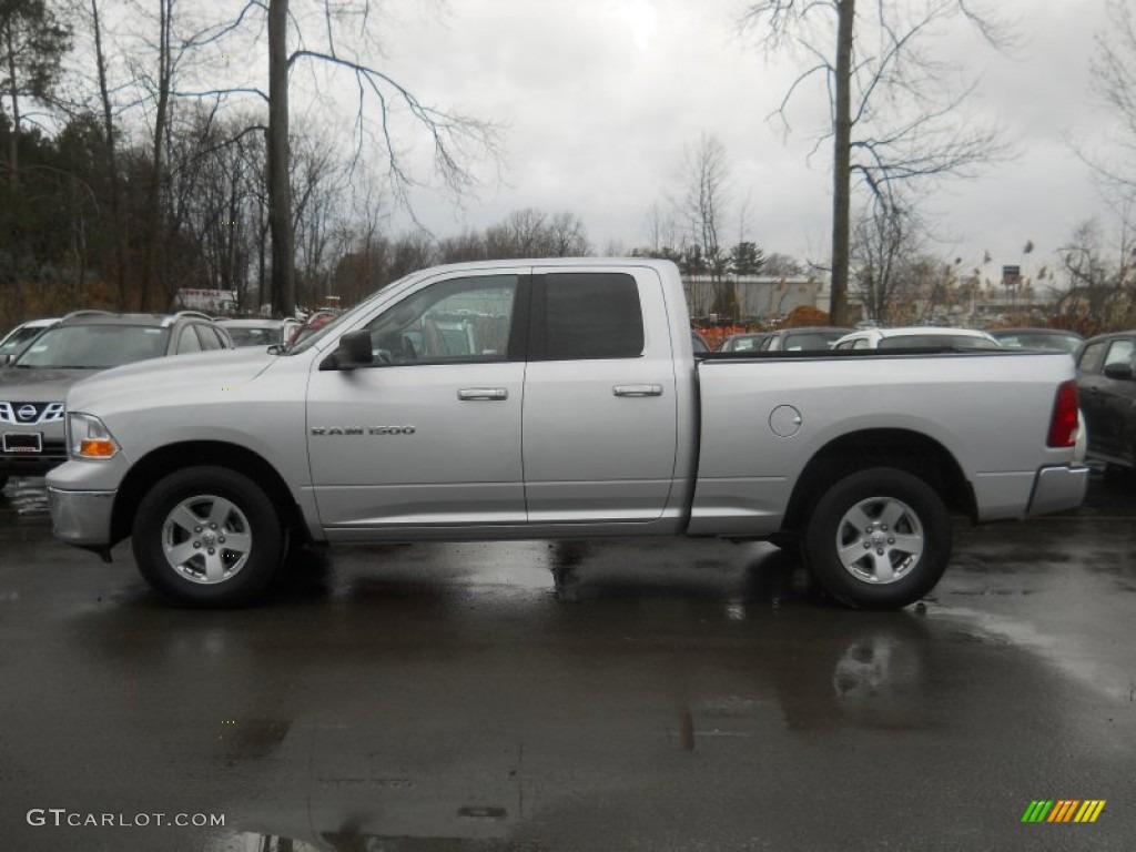 2011 Ram 1500 SLT Quad Cab 4x4 - Bright Silver Metallic / Dark Slate Gray/Medium Graystone photo #12