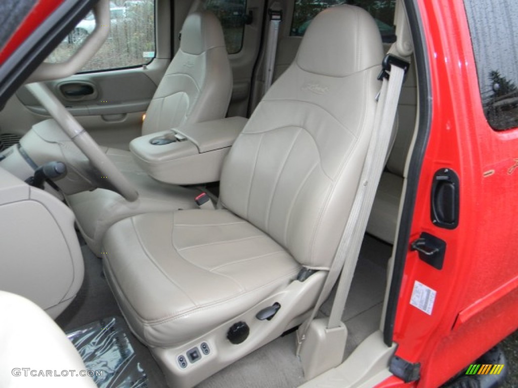 2000 F150 XLT Extended Cab 4x4 - Bright Red / Medium Graphite photo #8