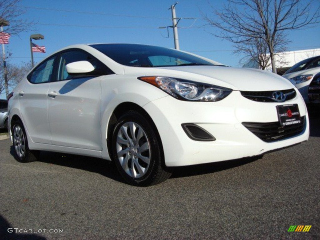 2011 Elantra GLS - Polar White / Beige photo #1