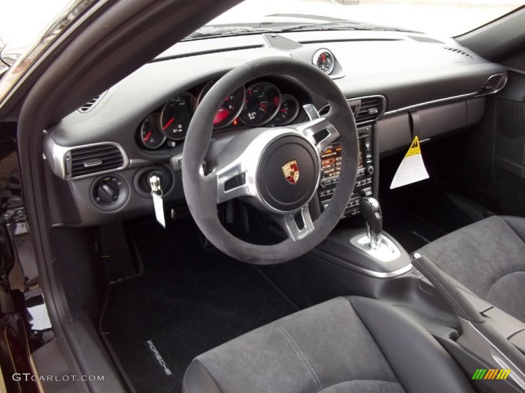 2012 Porsche 911 Carrera 4 GTS Coupe Black Leather w/Alcantara Dashboard Photo #58272476