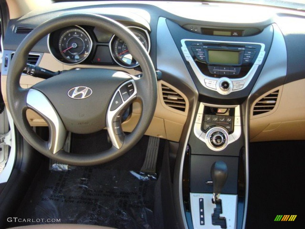 2011 Hyundai Elantra GLS Beige Dashboard Photo #58272503