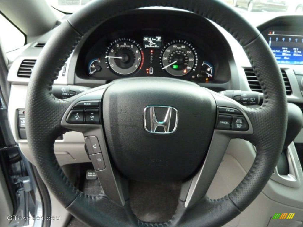 2012 Honda Odyssey EX-L Gray Steering Wheel Photo #58273637
