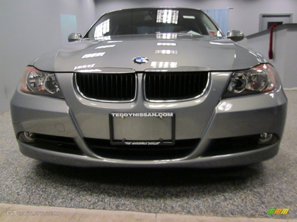 2007 3 Series 328i Sedan - Arctic Metallic / Black photo #2