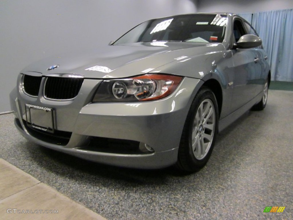 2007 3 Series 328i Sedan - Arctic Metallic / Black photo #3
