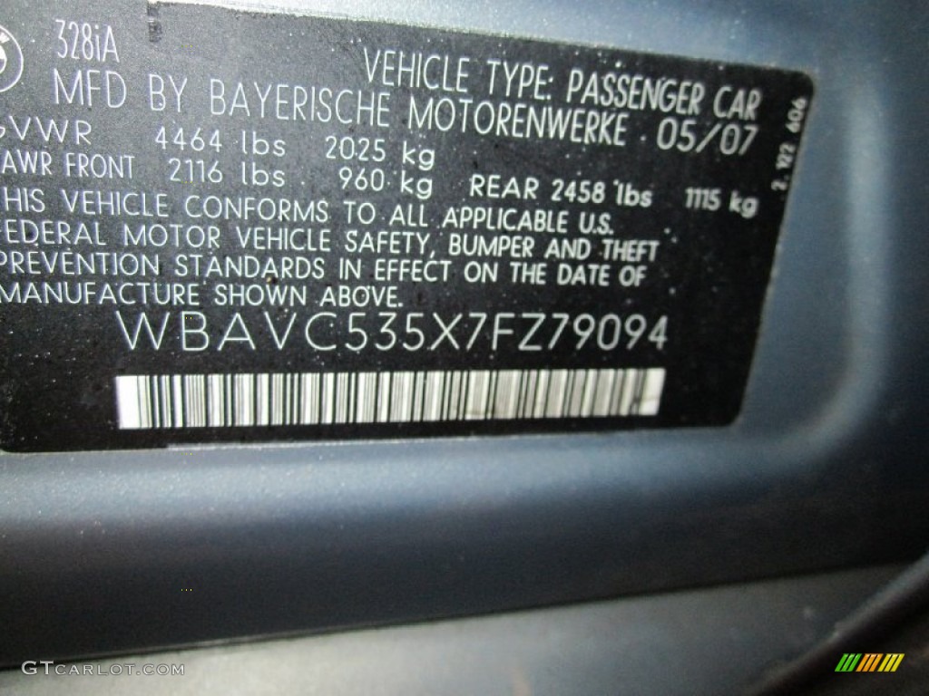 2007 3 Series 328i Sedan - Arctic Metallic / Black photo #23