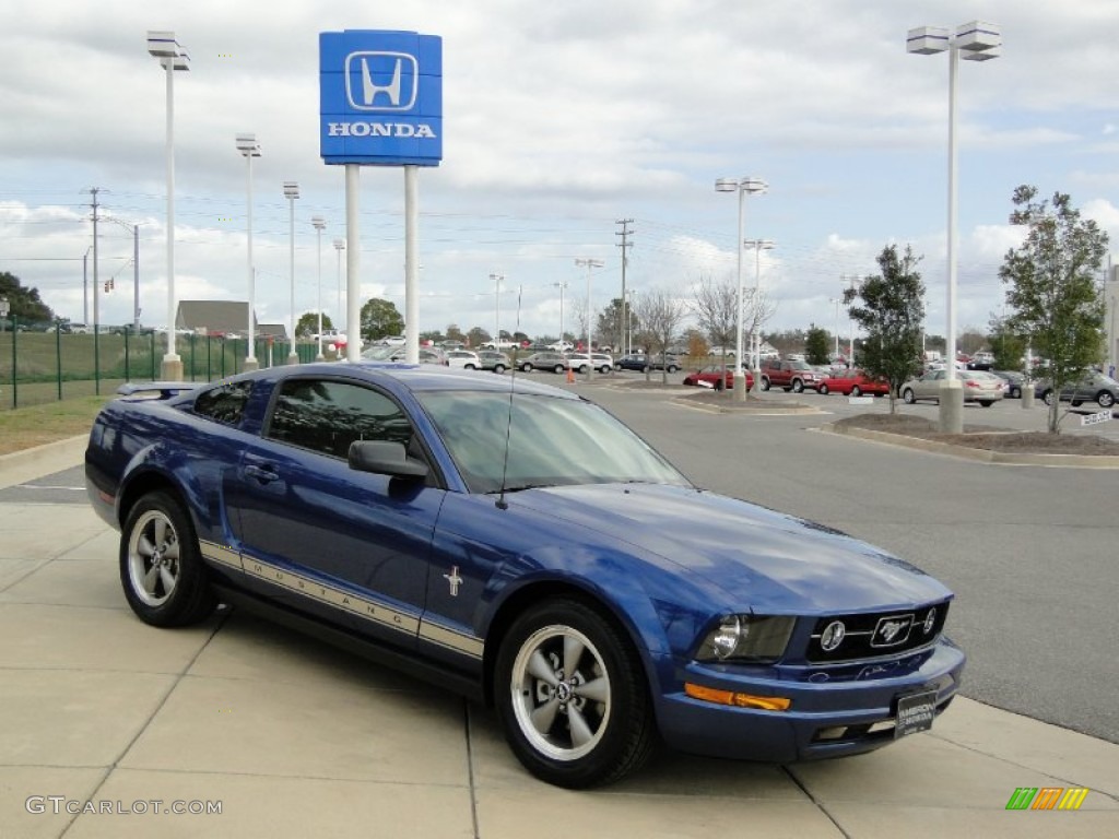 2006 Mustang V6 Premium Coupe - Vista Blue Metallic / Dark Charcoal photo #3