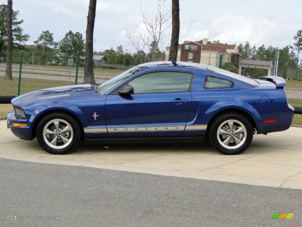 2006 Mustang V6 Premium Coupe - Vista Blue Metallic / Dark Charcoal photo #9