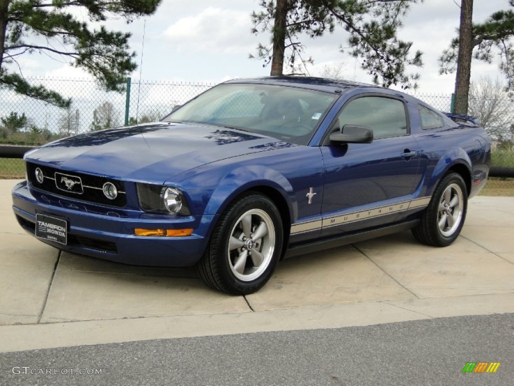 2006 Mustang V6 Premium Coupe - Vista Blue Metallic / Dark Charcoal photo #11