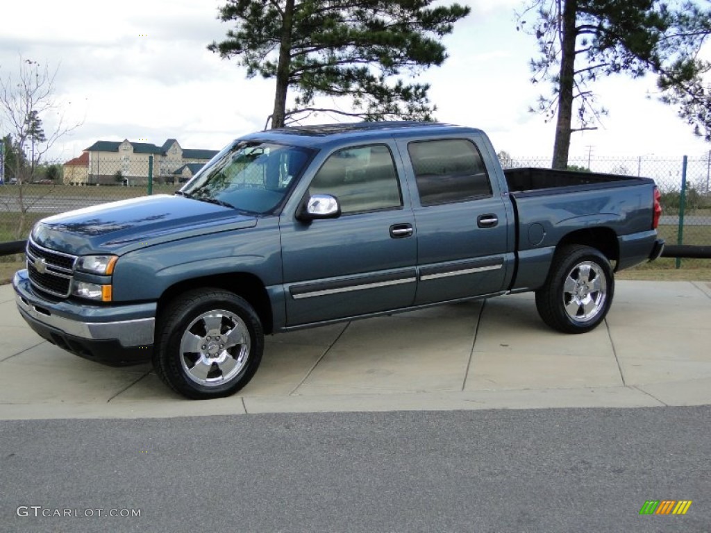 2007 Silverado 1500 Classic LS Crew Cab - Blue Granite Metallic / Dark Charcoal photo #10