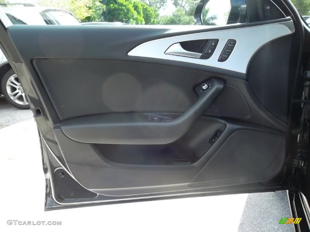 2012 Audi A6 3.0T quattro Sedan Black Door Panel Photo #58276196