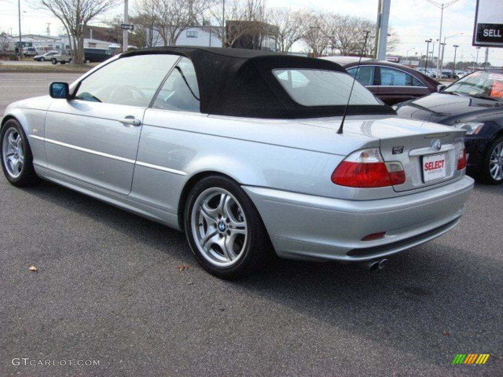 2002 3 Series 330i Convertible - Titanium Silver Metallic / Black photo #4