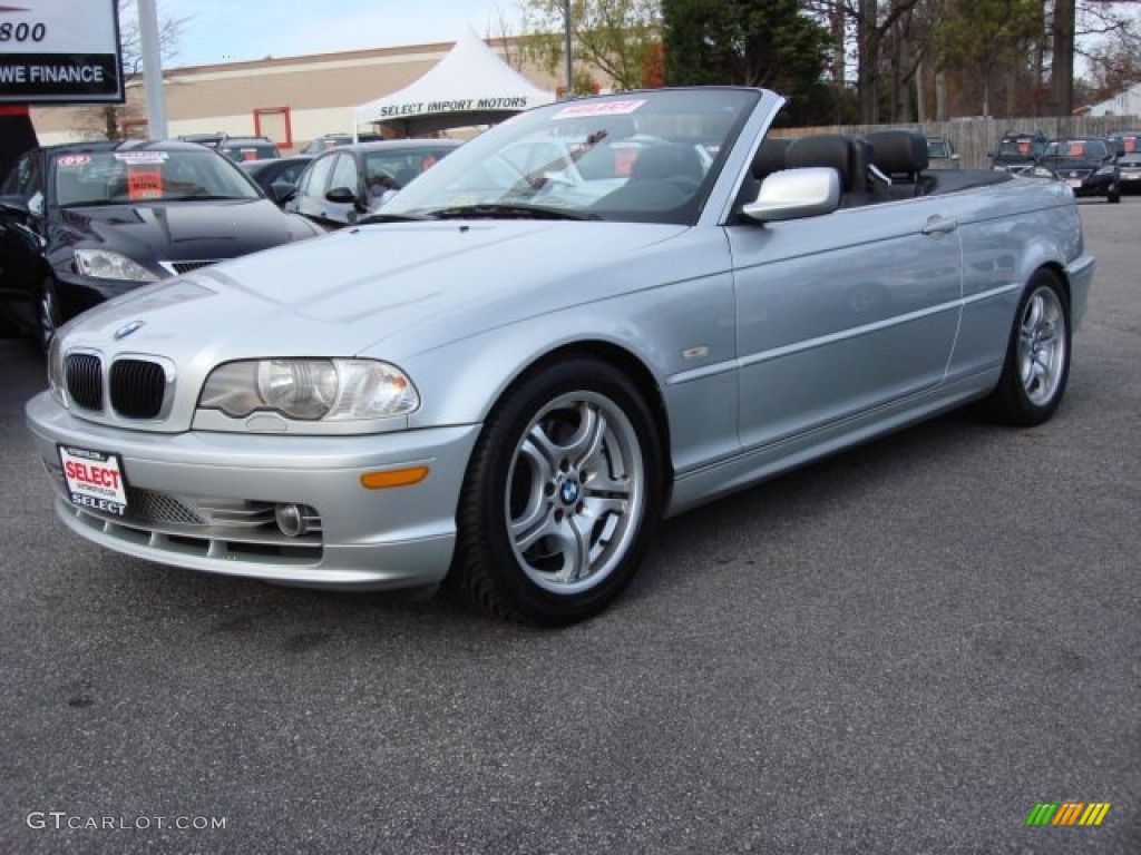 2002 3 Series 330i Convertible - Titanium Silver Metallic / Black photo #9