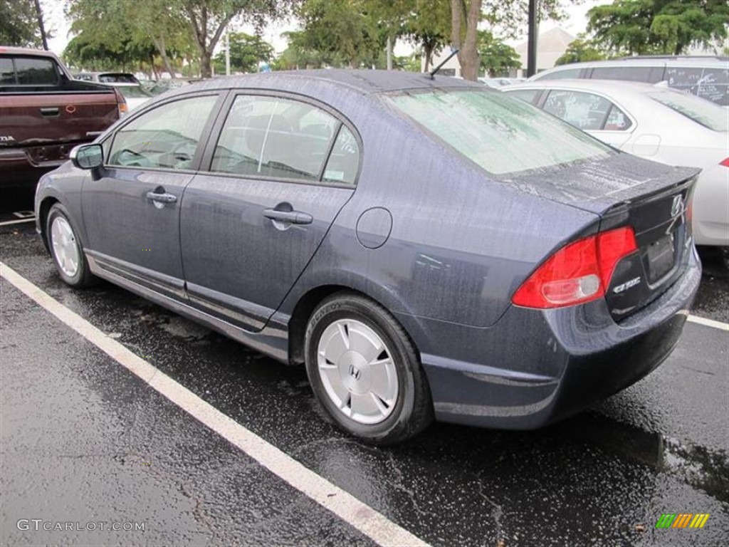 2007 Civic Hybrid Sedan - Magnetic Pearl / Blue photo #3