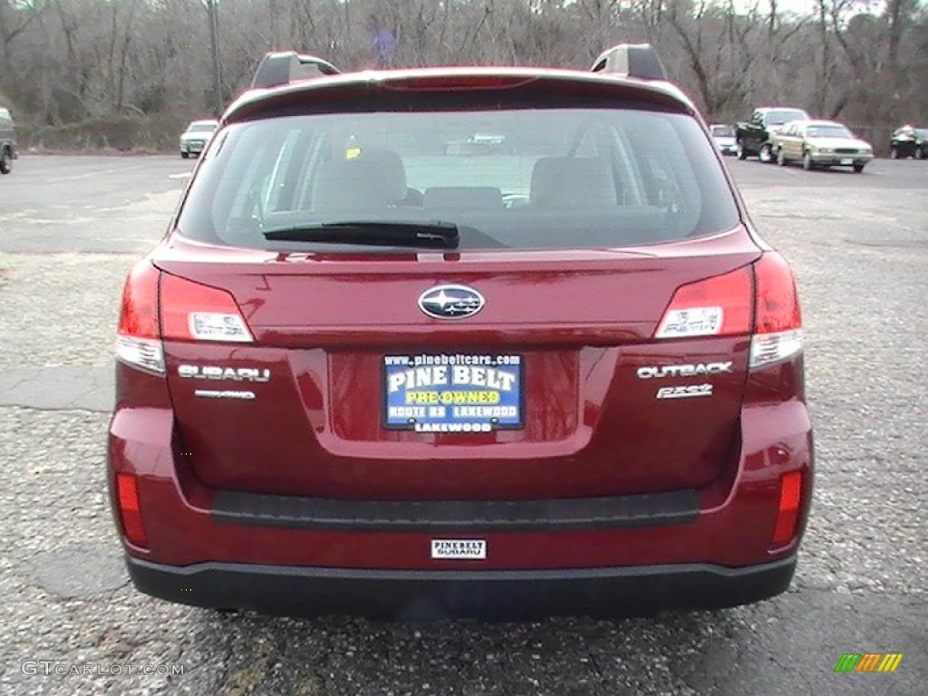 2011 Outback 2.5i Wagon - Ruby Red Pearl / Warm Ivory photo #8