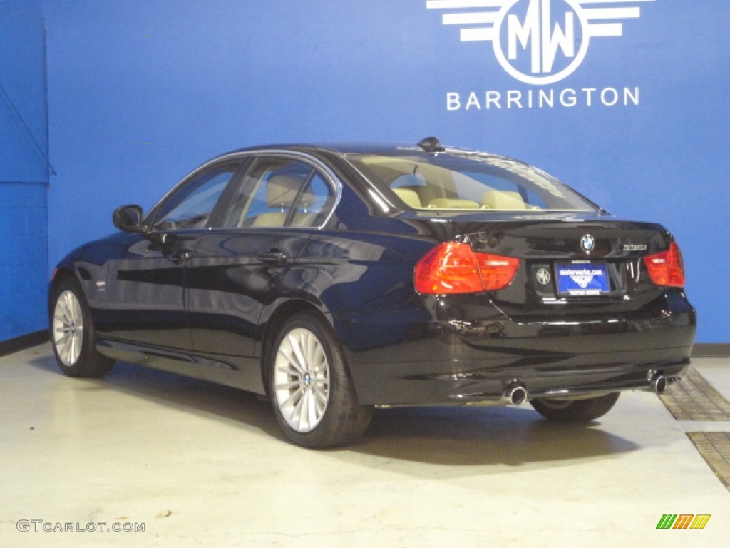 2011 3 Series 335i xDrive Sedan - Jet Black / Beige photo #5