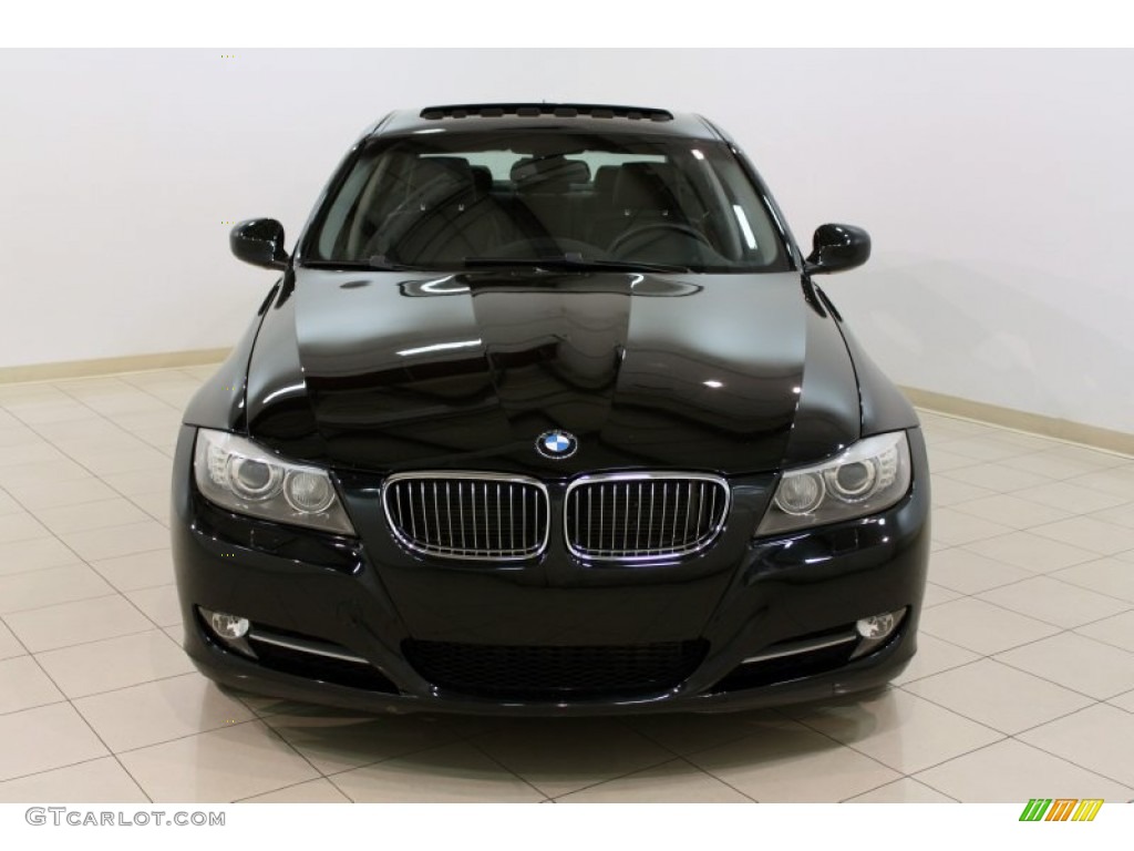 2009 3 Series 335xi Sedan - Jet Black / Black Dakota Leather photo #2