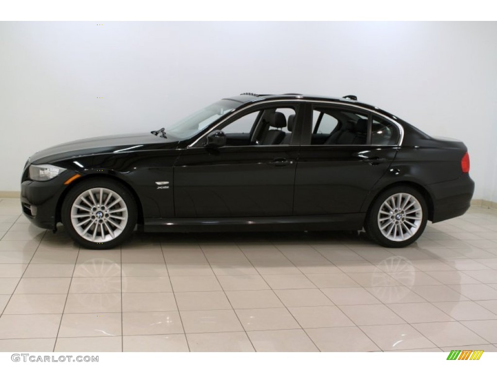 2009 3 Series 335xi Sedan - Jet Black / Black Dakota Leather photo #4