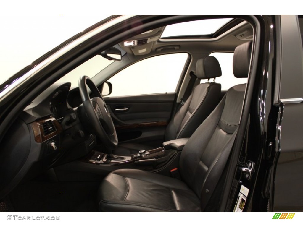2009 3 Series 335xi Sedan - Jet Black / Black Dakota Leather photo #9