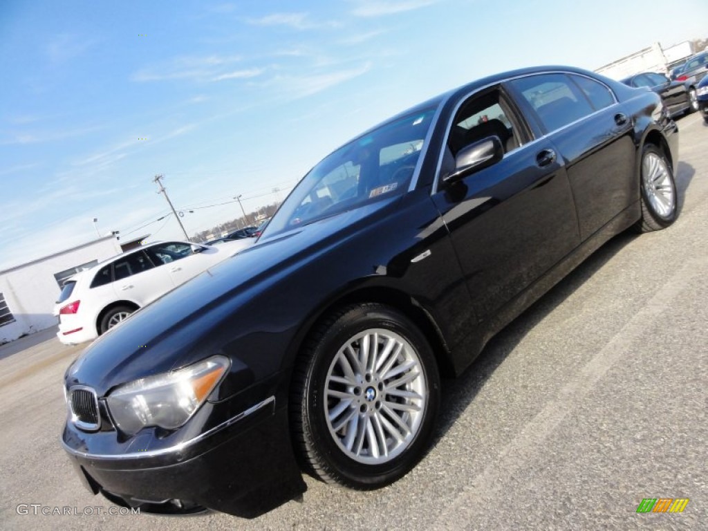 2003 7 Series 745Li Sedan - Jet Black / Black/Black photo #2