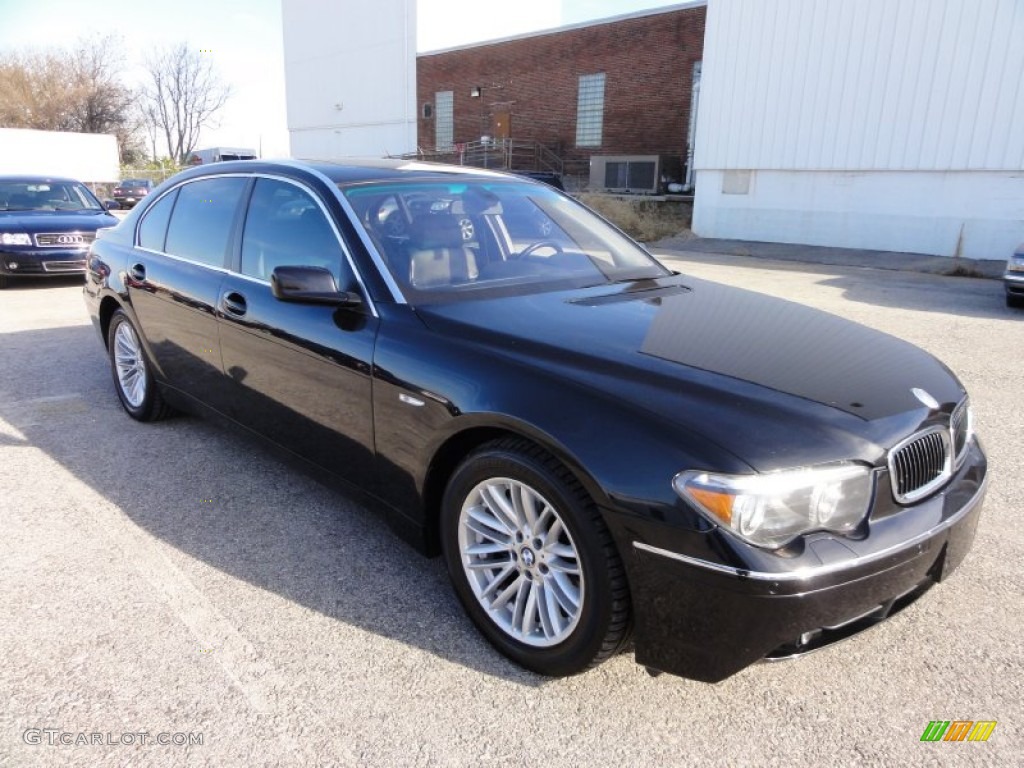 2003 7 Series 745Li Sedan - Jet Black / Black/Black photo #4