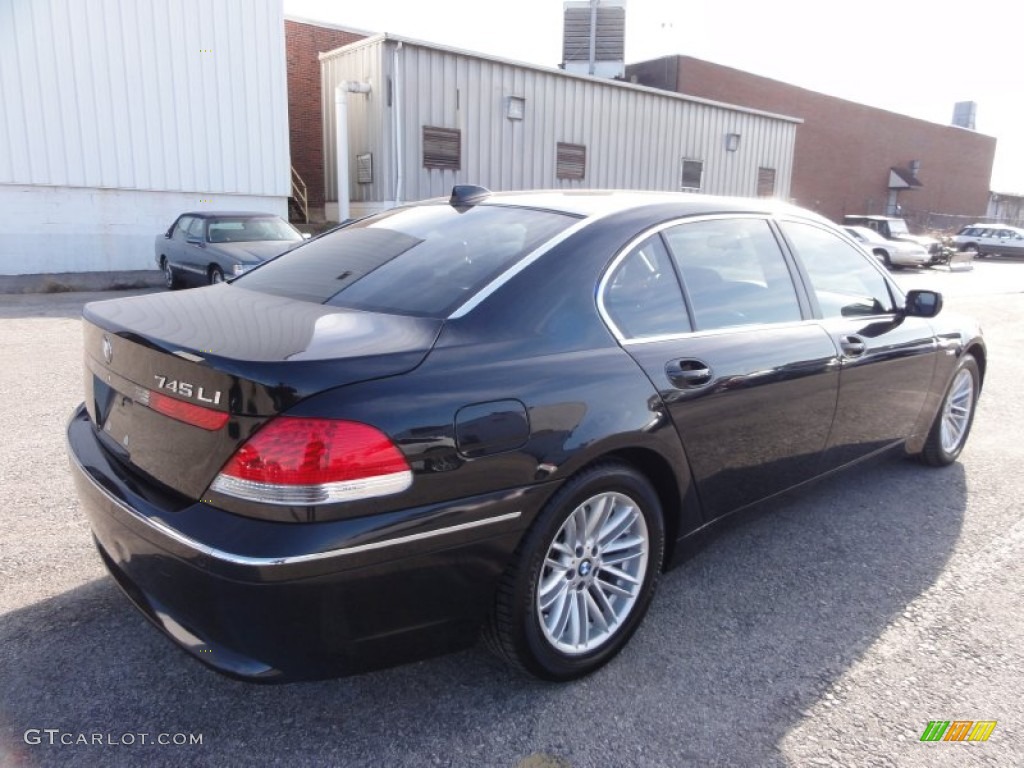 2003 7 Series 745Li Sedan - Jet Black / Black/Black photo #8