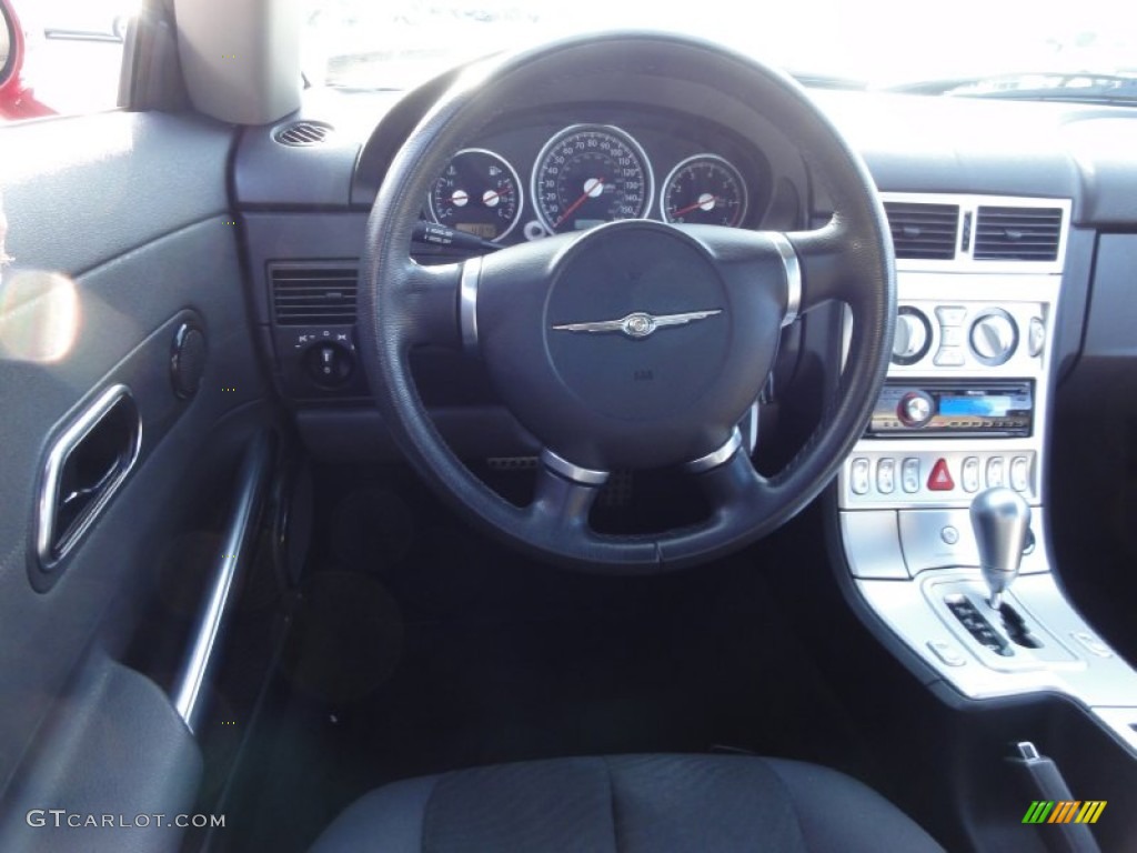 2005 Chrysler Crossfire Limited Roadster Dark Slate Grey Steering Wheel Photo #58283312
