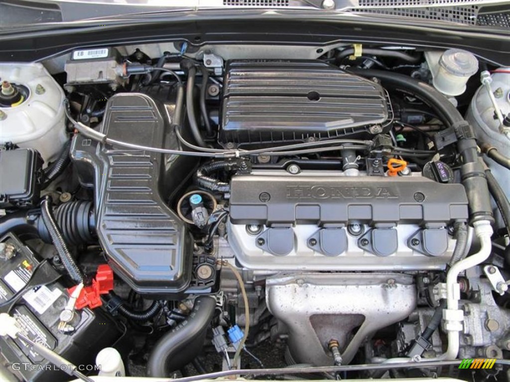2004 Honda Civic LX Coupe 1.7L SOHC 16V VTEC 4 Cylinder Engine Photo #58283435