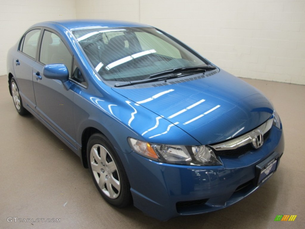 2009 Civic LX Sedan - Atomic Blue Metallic / Gray photo #1