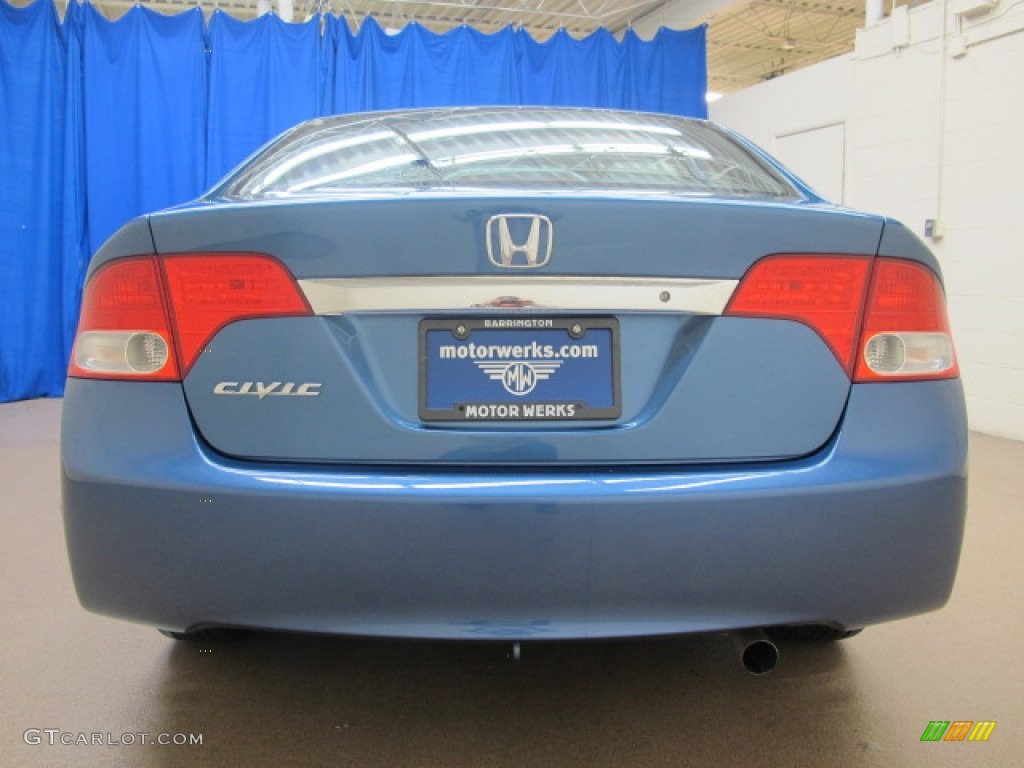 2009 Civic LX Sedan - Atomic Blue Metallic / Gray photo #8
