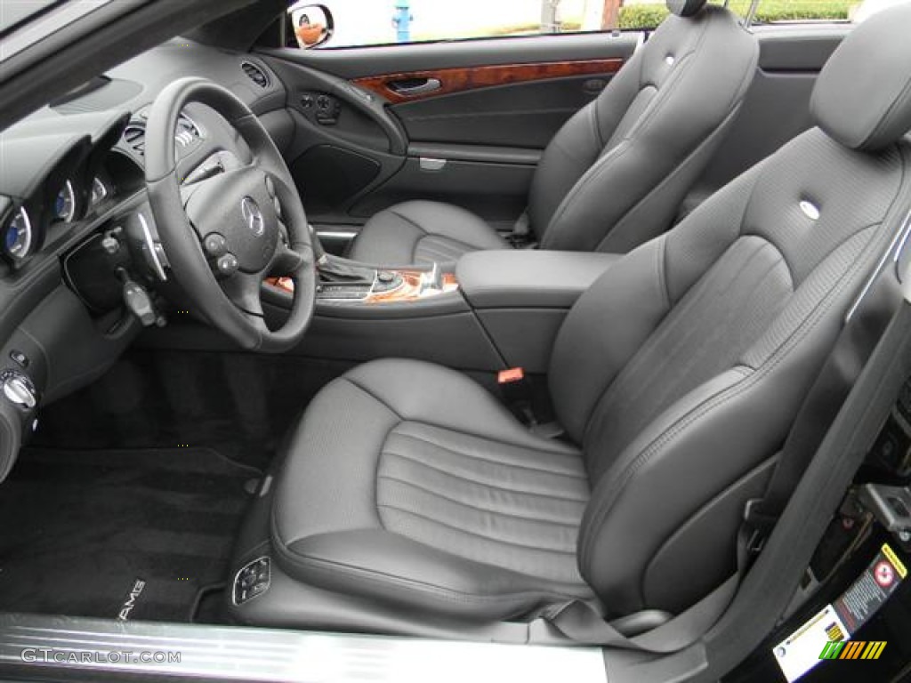 Black Interior 2007 Mercedes-Benz SL 55 AMG Roadster Photo #58285259