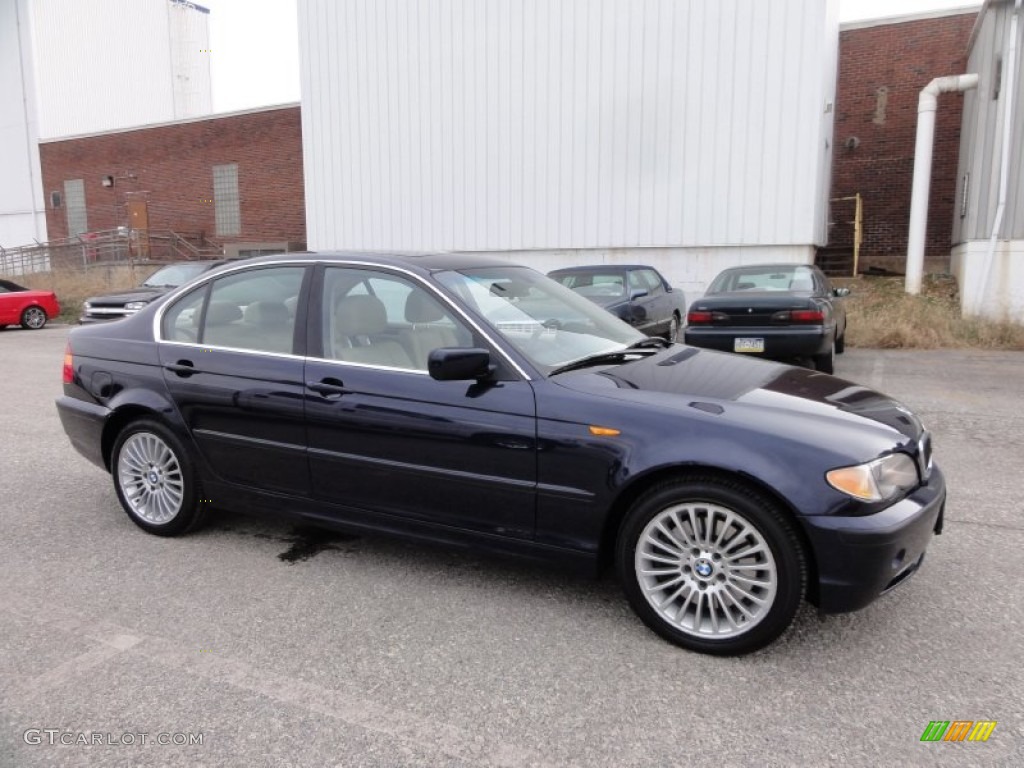 2003 3 Series 330xi Sedan - Orient Blue Metallic / Sand photo #6