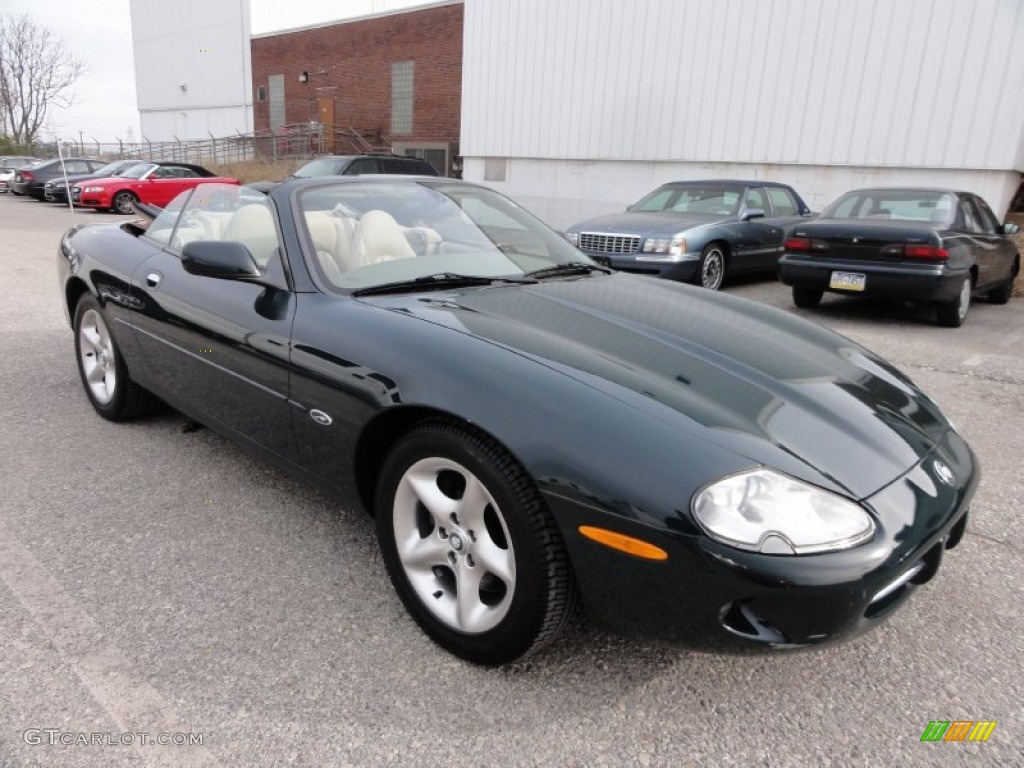 2000 XK XK8 Convertible - British Racing Green / Ivory photo #4