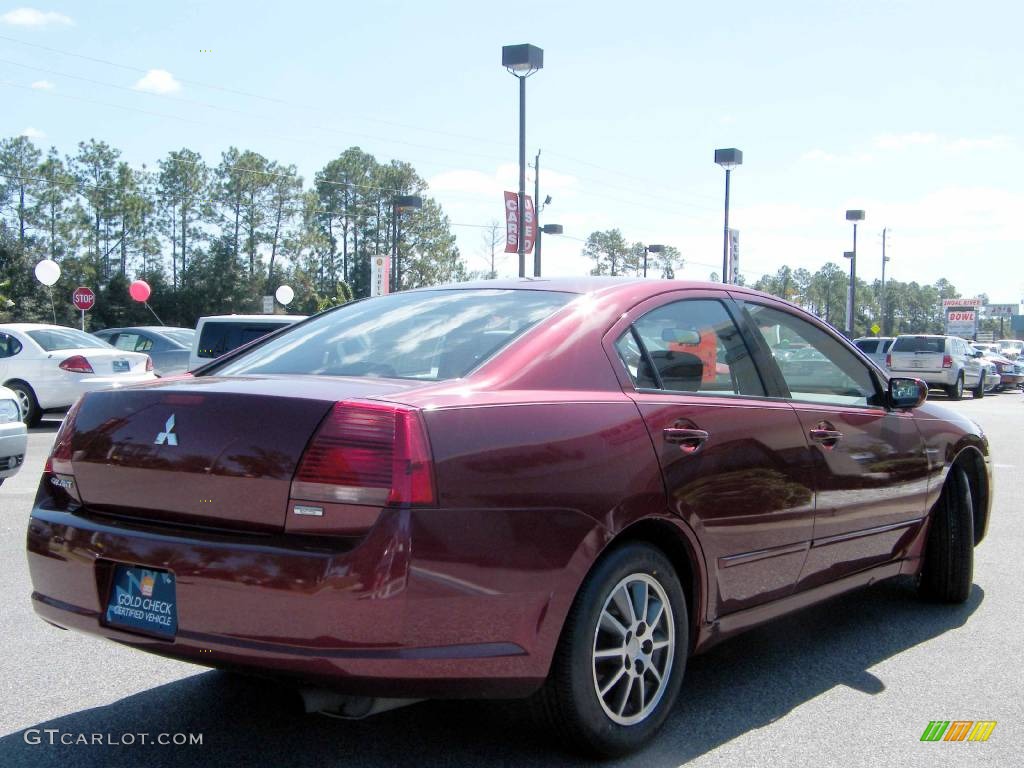 2004 Galant ES - Ultra Red Pearl / Black photo #7