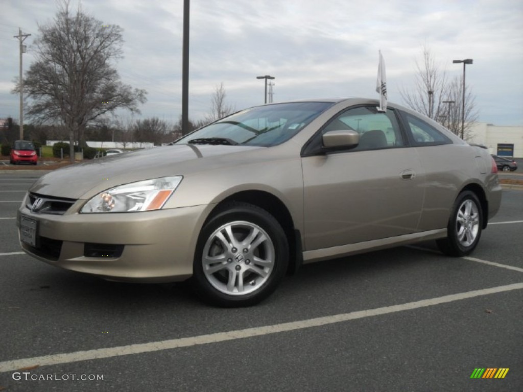 2007 Accord EX Coupe - Desert Mist Metallic / Ivory photo #1