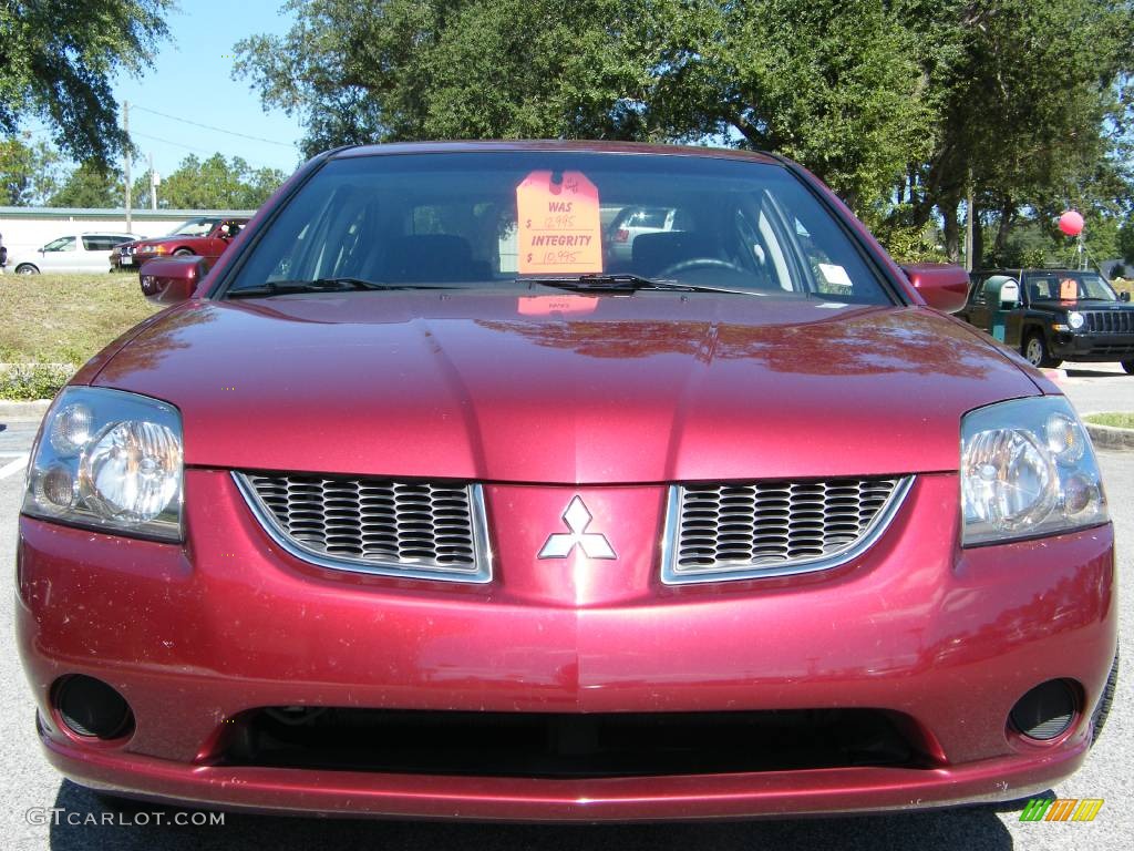 2004 Galant ES - Ultra Red Pearl / Black photo #11