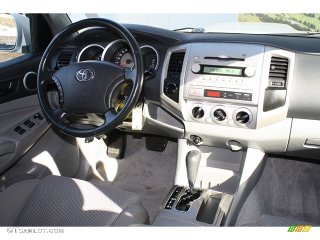 2005 Tacoma V6 TRD Sport Double Cab 4x4 - Silver Streak Mica / Graphite Gray photo #13