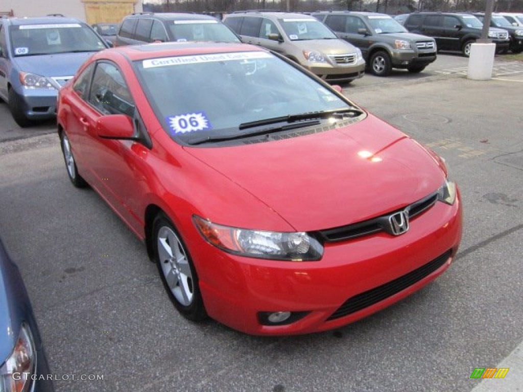 2006 Civic EX Coupe - Rallye Red / Black photo #1