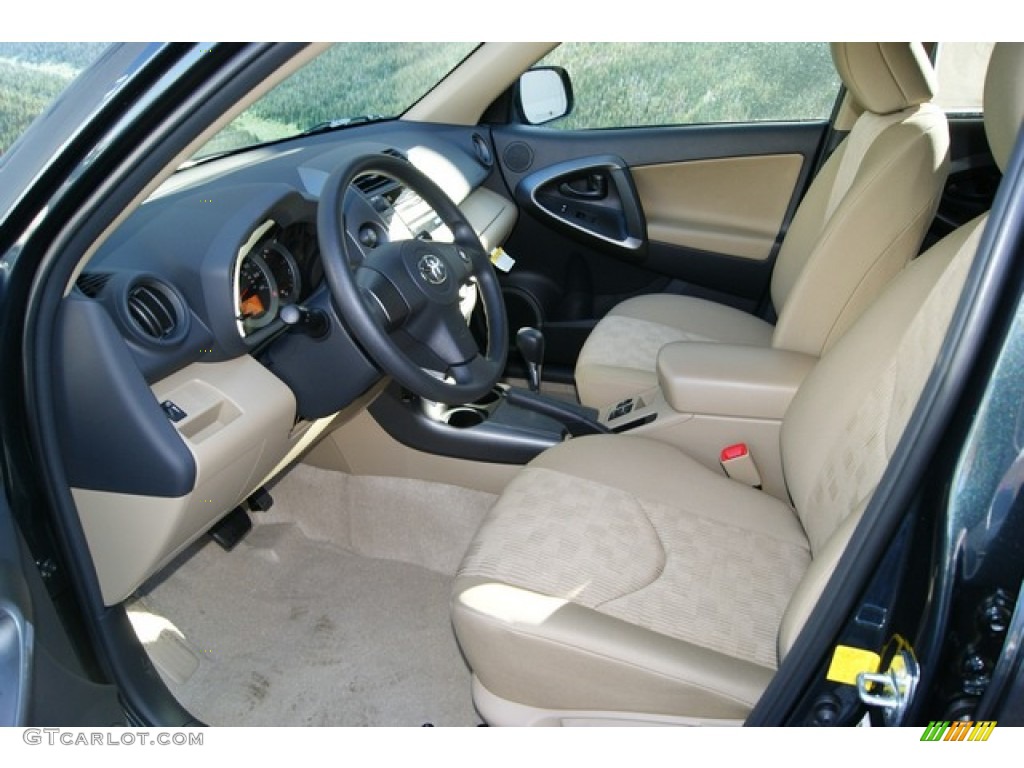 2011 RAV4 I4 4WD - Black Forest Metallic / Sand Beige photo #4