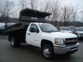 2012 Summit White Chevrolet Silverado 3500HD WT Regular Cab 4x4 Dump Truck  photo #4