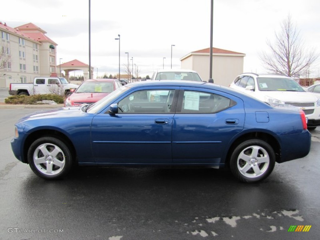 2010 Charger SXT AWD - Deep Water Blue Pearl / Dark Slate Gray photo #4