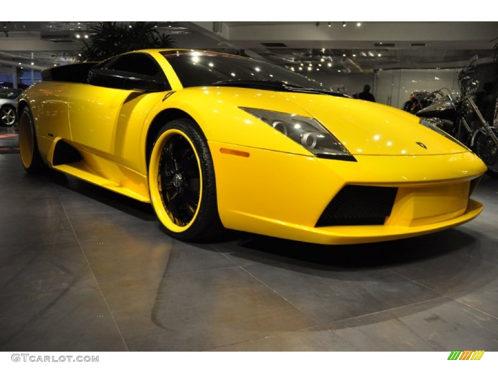 2006 Murcielago Coupe - Giallo Evros (Yellow) / Nero Perseus photo #5